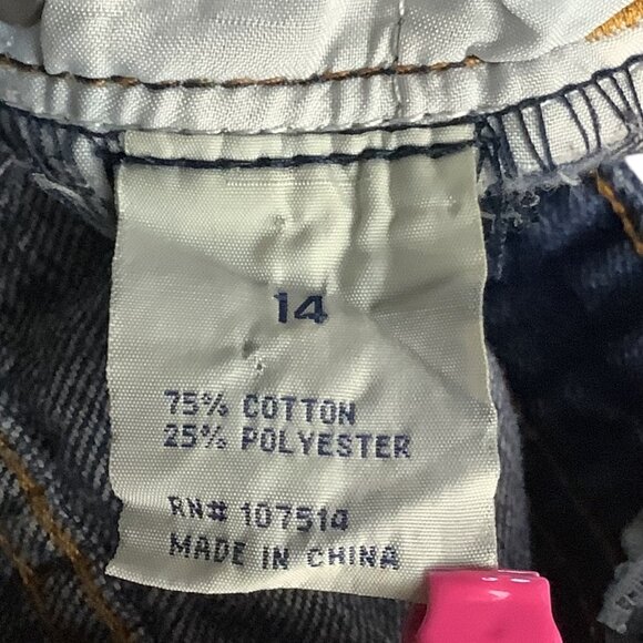 Aviva Girls Daisy Dukes Style Jean Shorts Distressed Denim Blue Size 14 - Picture 4 of 10